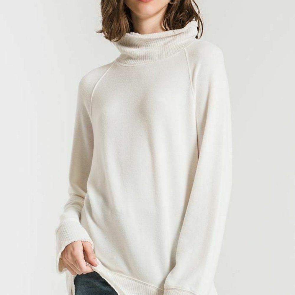 Z SUPPLY SOFT SPUN MOCK TOP CHAMPAGNE MIST SIZE  S,  NWT